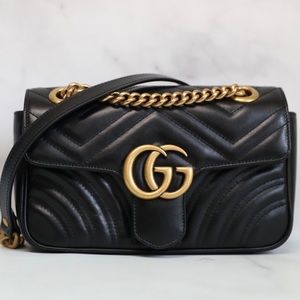 Gucci Marmont Flap Bag Mini Black - New in Dustbag